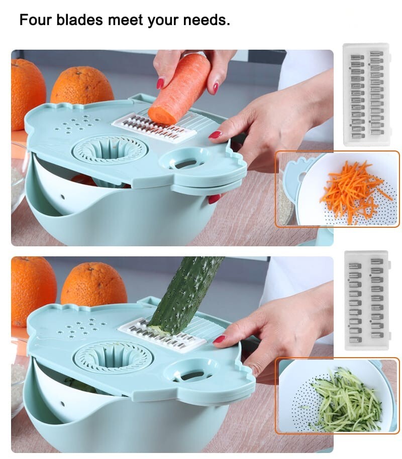 Stainless Steel Vegetable Grinder, Chopper Condiment Container, Manual Herb Mill