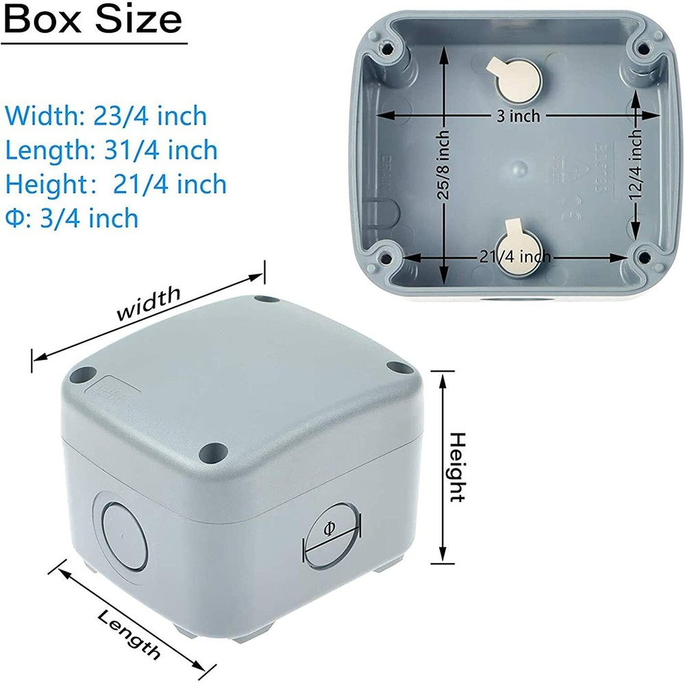 Waterproof Plastic Junction Enclosure Box Dustproof ABS Electrical Project Box