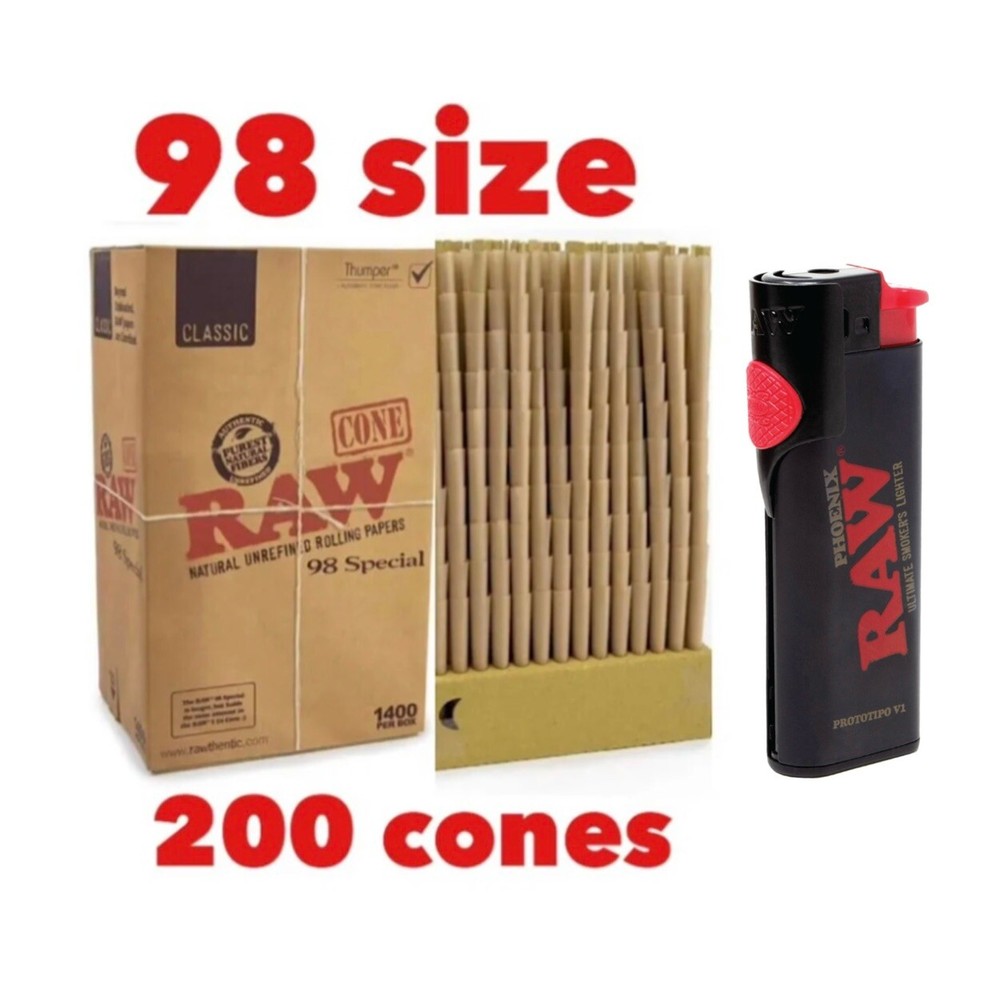 RAW PHOENIX ULTIMATE SMOKERS LIGHTER+ raw classic 98 special size cone