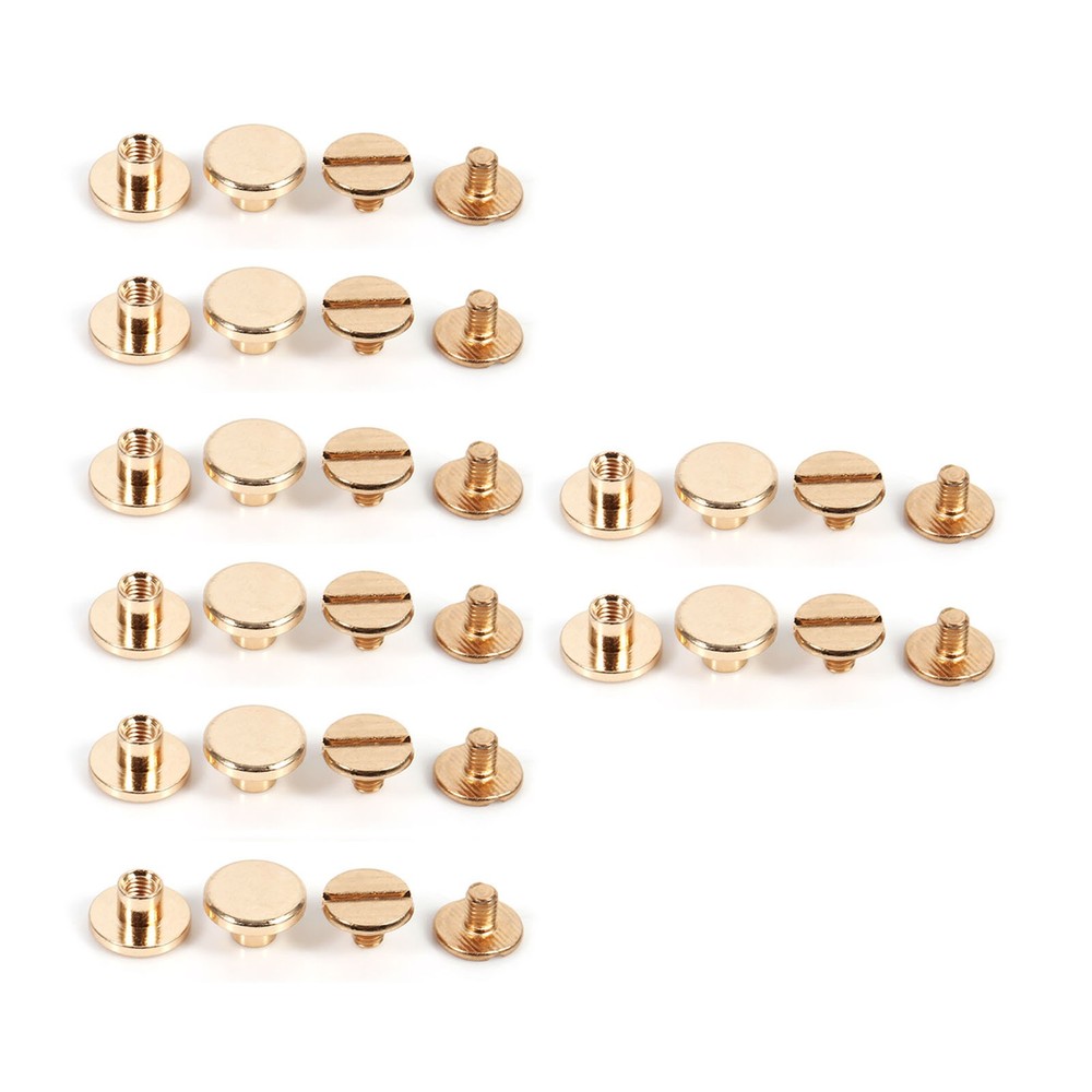 10sets Brass Button Stud Screw For Leather Rivet Belt DIY