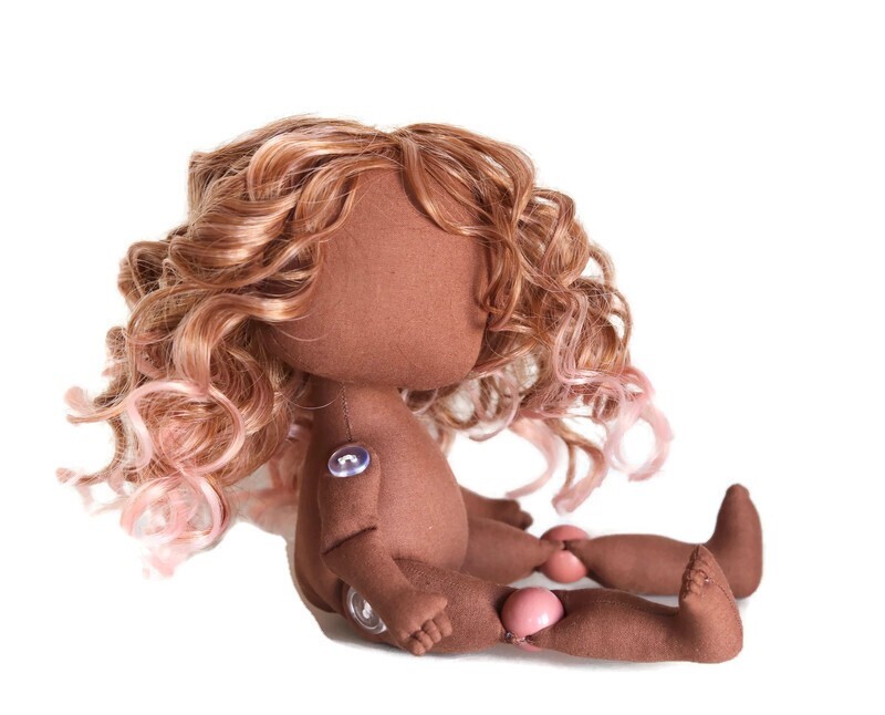Blank rag doll 10.2" with hair