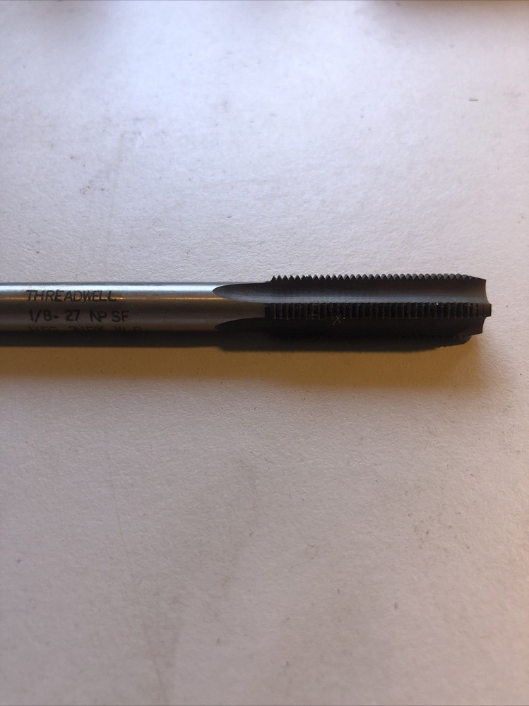 Threadwell 1/8” - 27 Pipe Tap 4 Flute Plug Tap