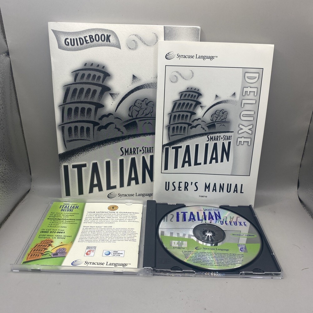 Smart Start: Italian Deluxe • Windows CD - ROM & Books • Syracuse Language