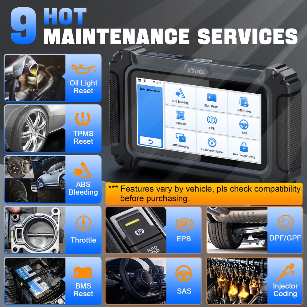 2025 XTOOL D5 Code Reader For Engine ABS SRS Transmission F.CA CANFD Free Update