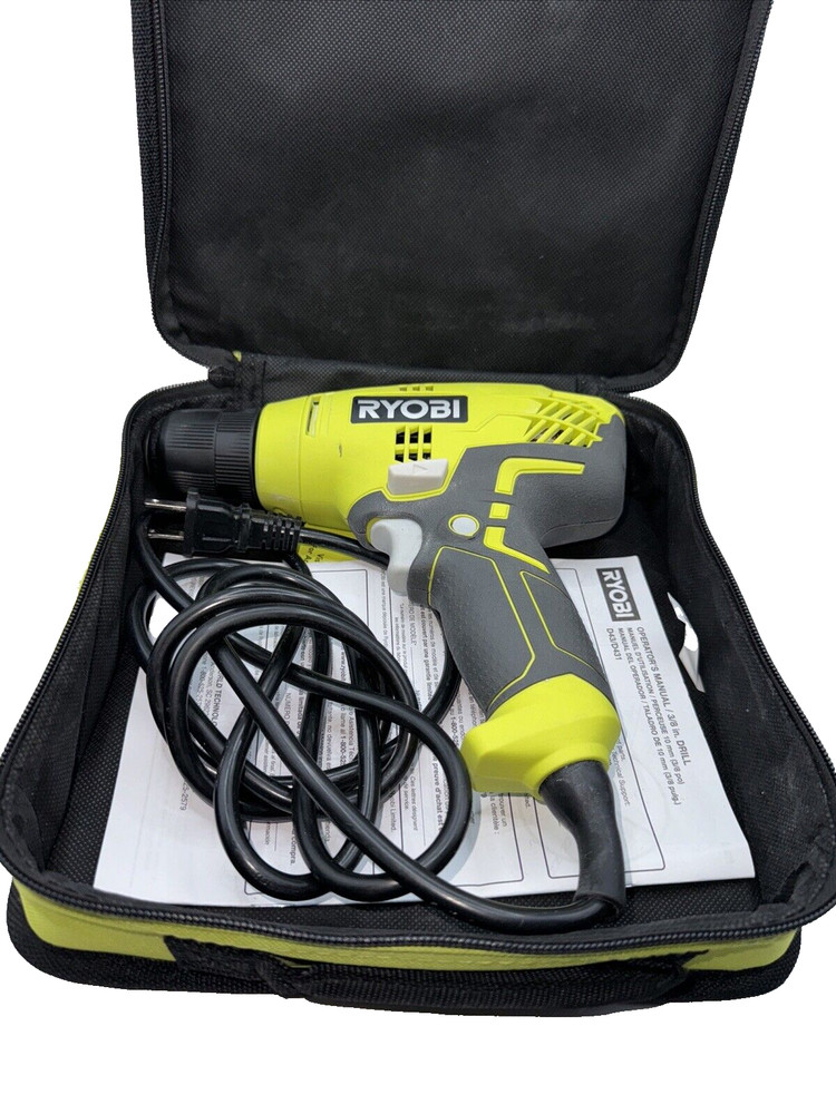 Ryobi Variable Speed 3/8" Compact Drill/Driver D43K Keyless Chuck with Tool Bag