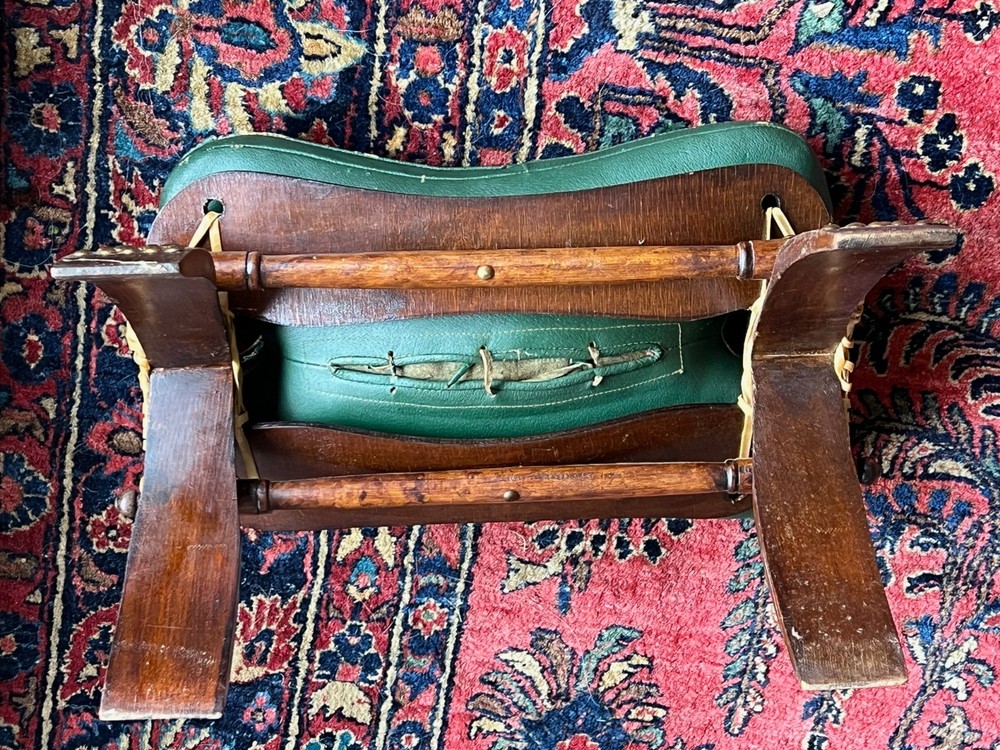 Vintage Egyptian Camel Saddle Stool Ottoman