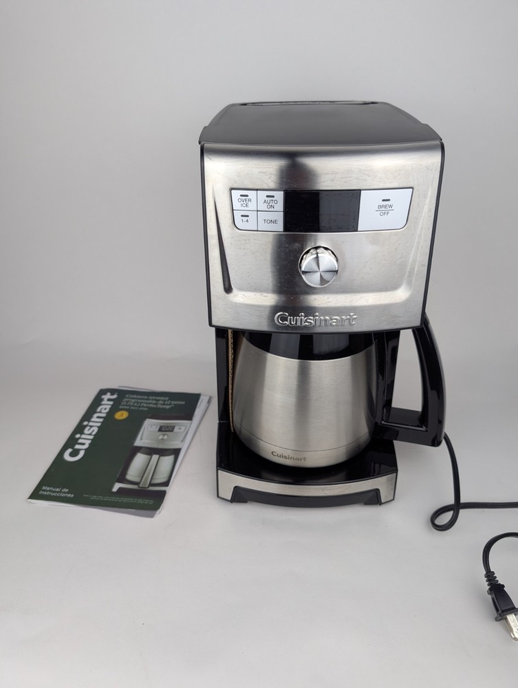Cuisinart 12 Cup Programmable Thermal Coffeemaker Black/Silver DCC-3700