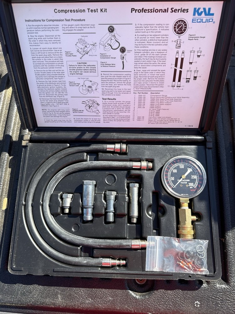 Kal Equip Model 2505 Compression Test Kit with Case (Bin A)