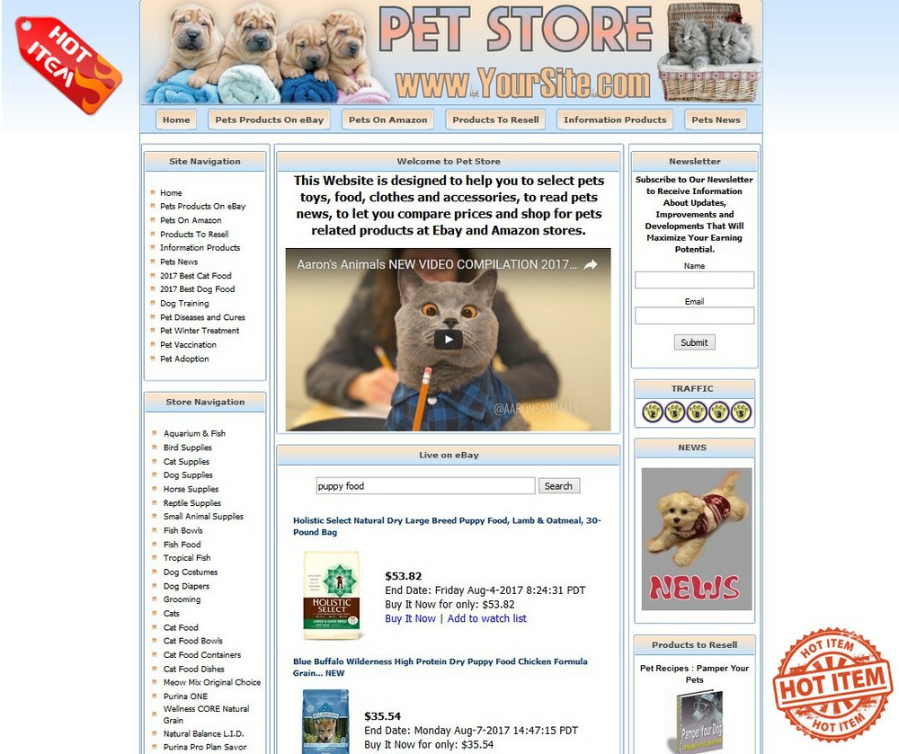 AMAZON STORE - Complete, Ready Made Pet Affiliate Website
