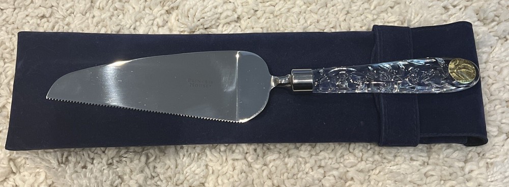 Princess House Stainless Crystal Handle Cake/Pie Server Case Wedding