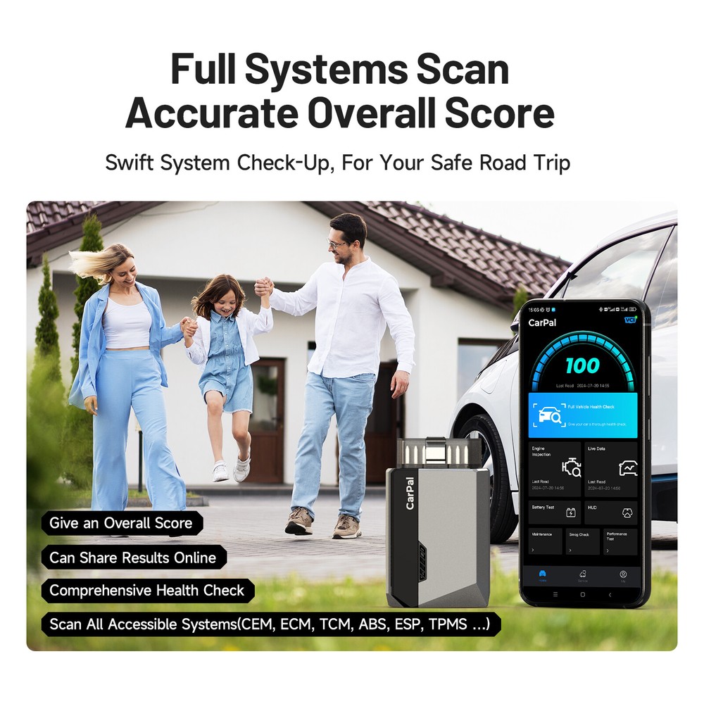 TOPDON CarPal Car Code Reader OBD2 Scanner Engine Transmission Diagnostic Tool