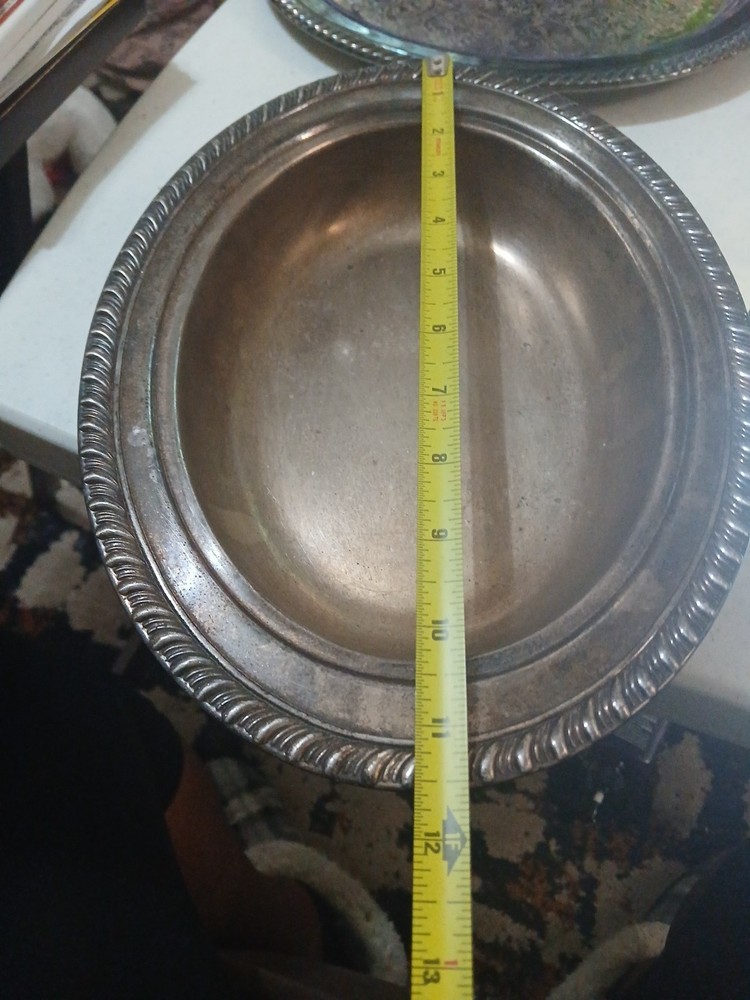 vintage silver plated serving dishes lot