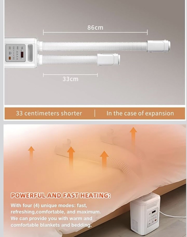 NEW Blanket Warmer Warm Air for Bed Drying Timer 4 Temps