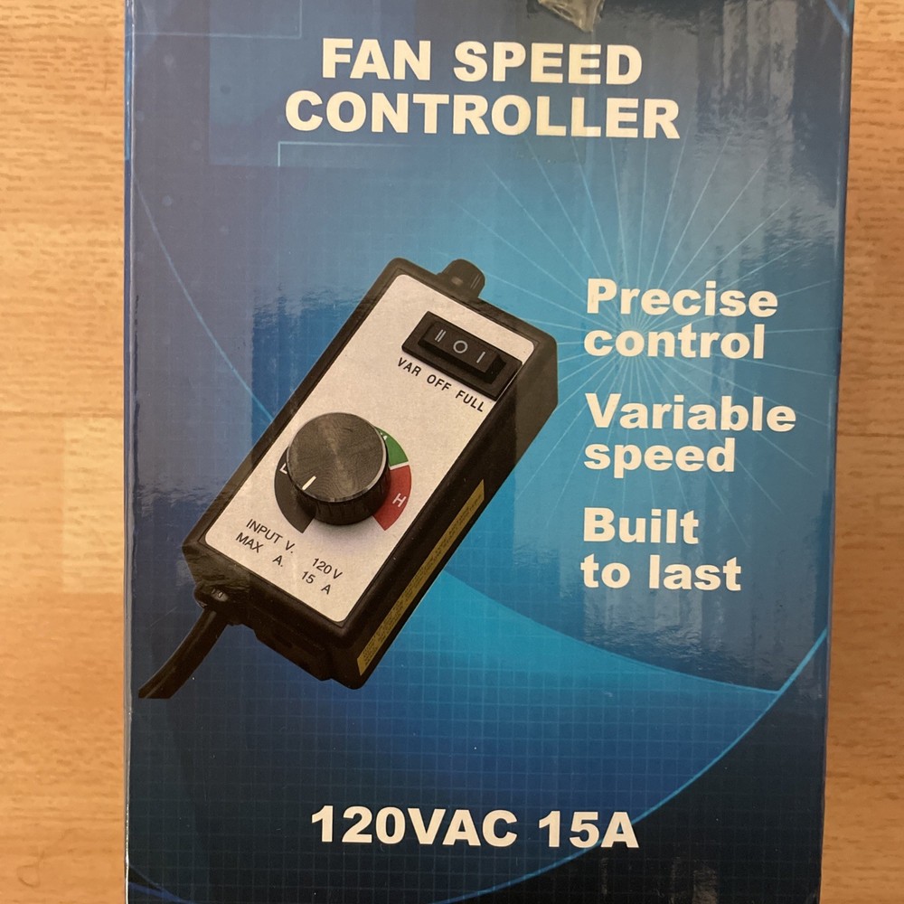 Variable Adjuster Speed Inline Duct Fan Controller Electric Motor AC 120V