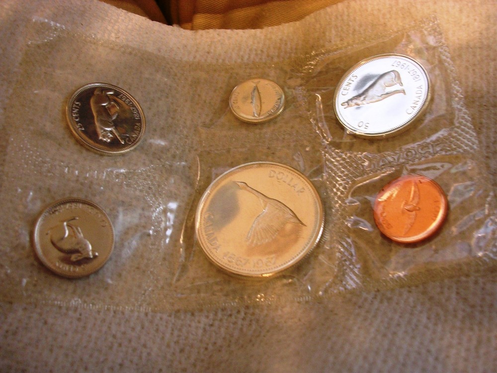 1867-1967 Canada Centennial Six Coin Silver Set Brilliant Uncirculated