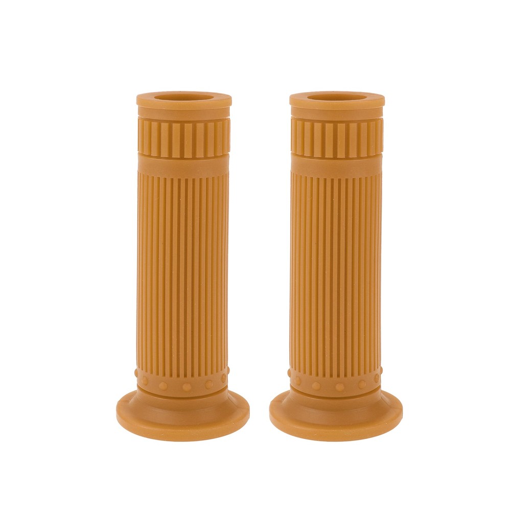 7/8" 22mm Motorcycle Knobs Handlebar Cover TPU Brown Yellow