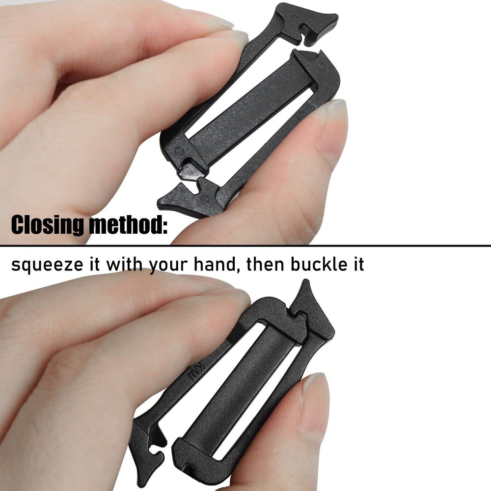 20PCS Webbing Connecting Clip Molle Webbing Connecting Clips Strap Buckle Bac...