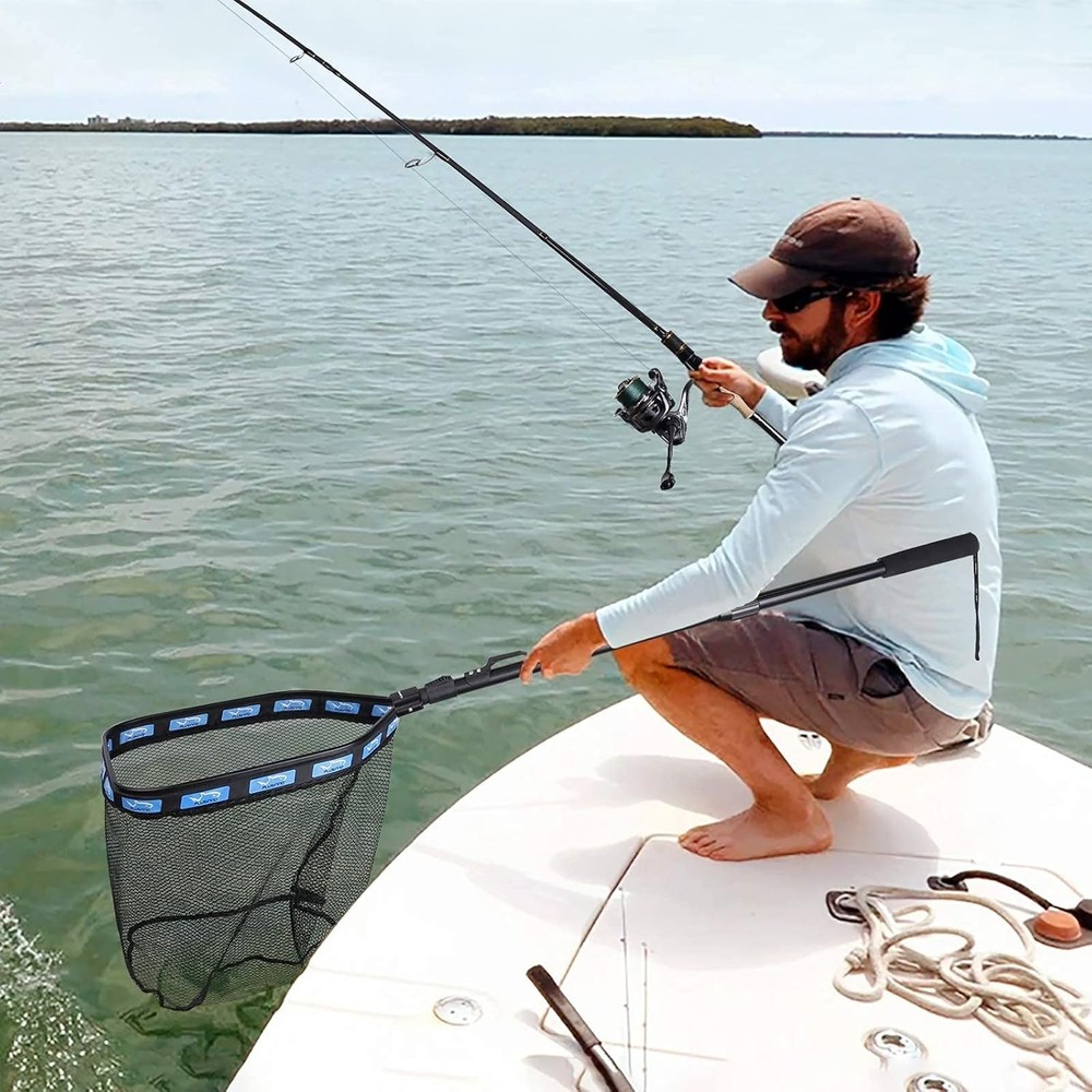 Floating Salmon & Catfish Net with Telescoping Handle