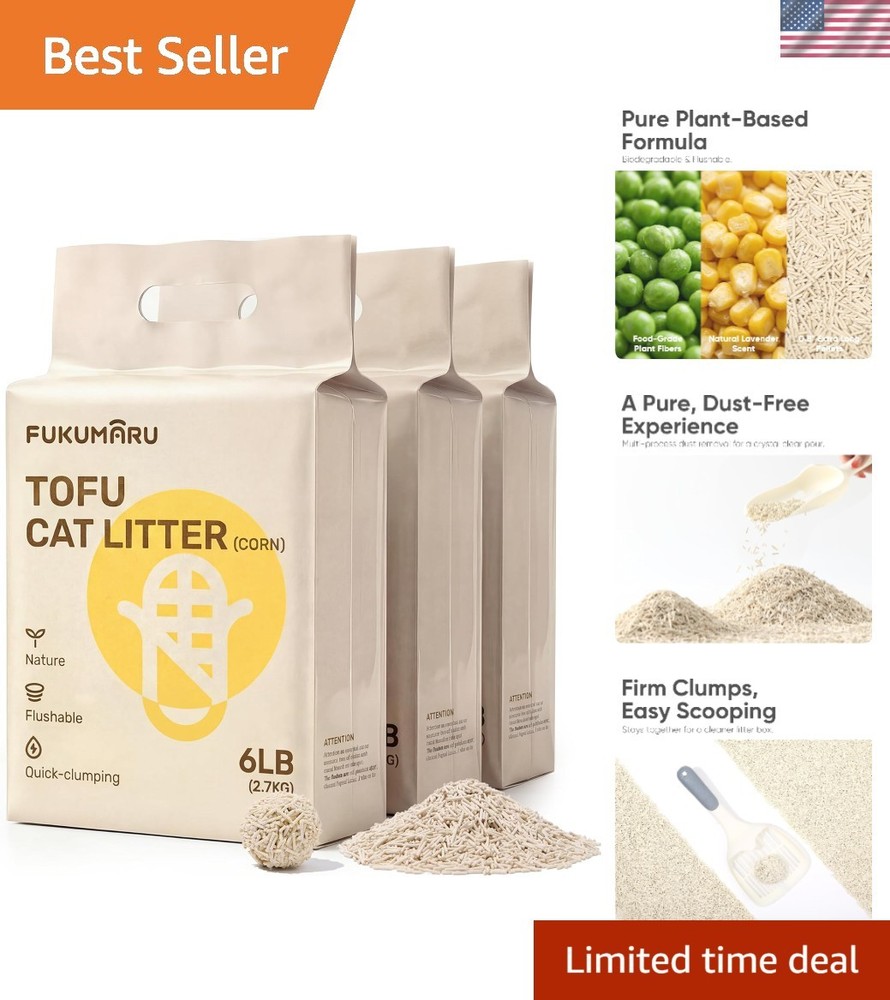 Dust-Free Tofu Cat Litter 18lbs - Quick Clumping & Low Tracking Solution