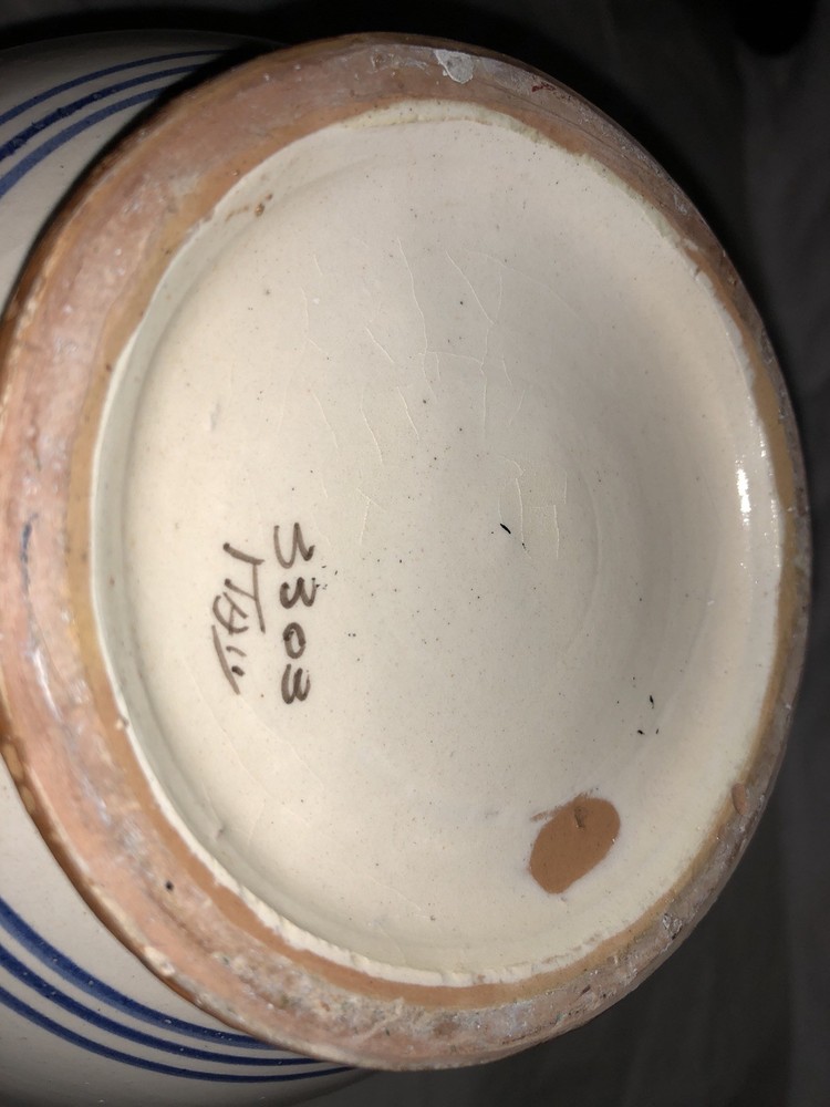 Pottery Pitcher Jug - Italy written on bottom.