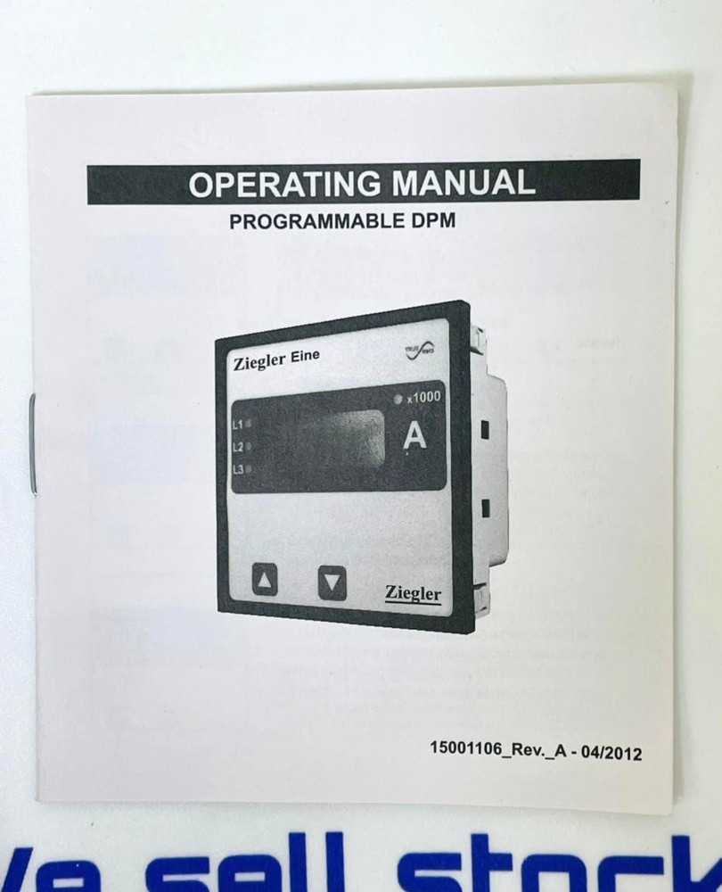 ZIEGLER EINE A Digital Panel Meter P656405AZEG