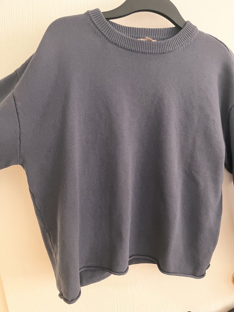 H&M blue knitted shorts coord size small