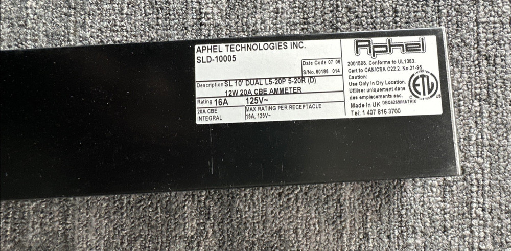 Aphel Technologies Power Distribution Unit Metered PDU Rack Mount, 16 Amp