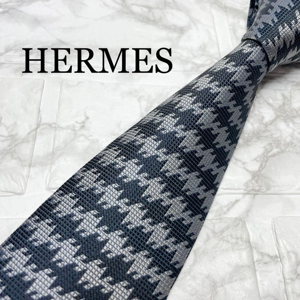 HERMES Tie All over Pattern Silk