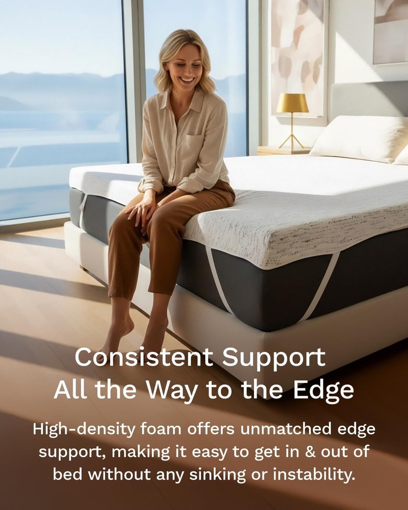 ViscoSoft 3 Inch Memory Foam Mattress Topper Queen - Select High Density