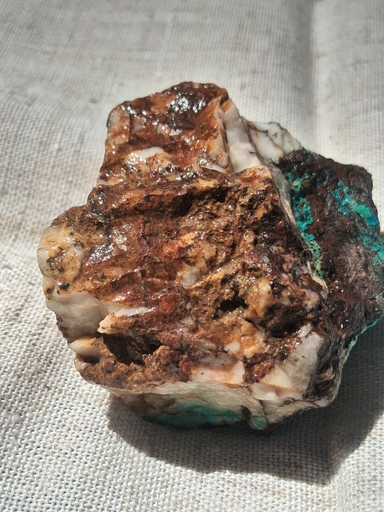 Blue Mtn Copper Gold Ore Quartz Chrysocolla Cuprite