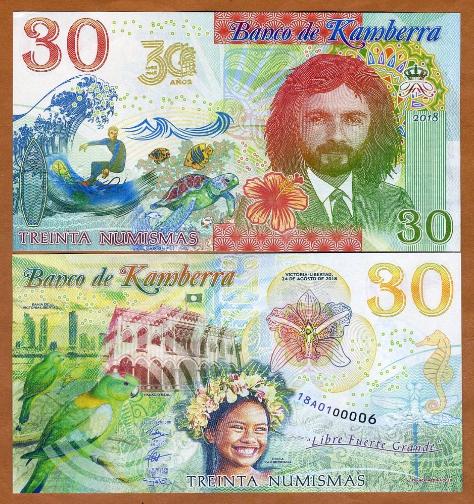 Kamberra, 30 Numismas, 2018, UNC 30 year commemorative