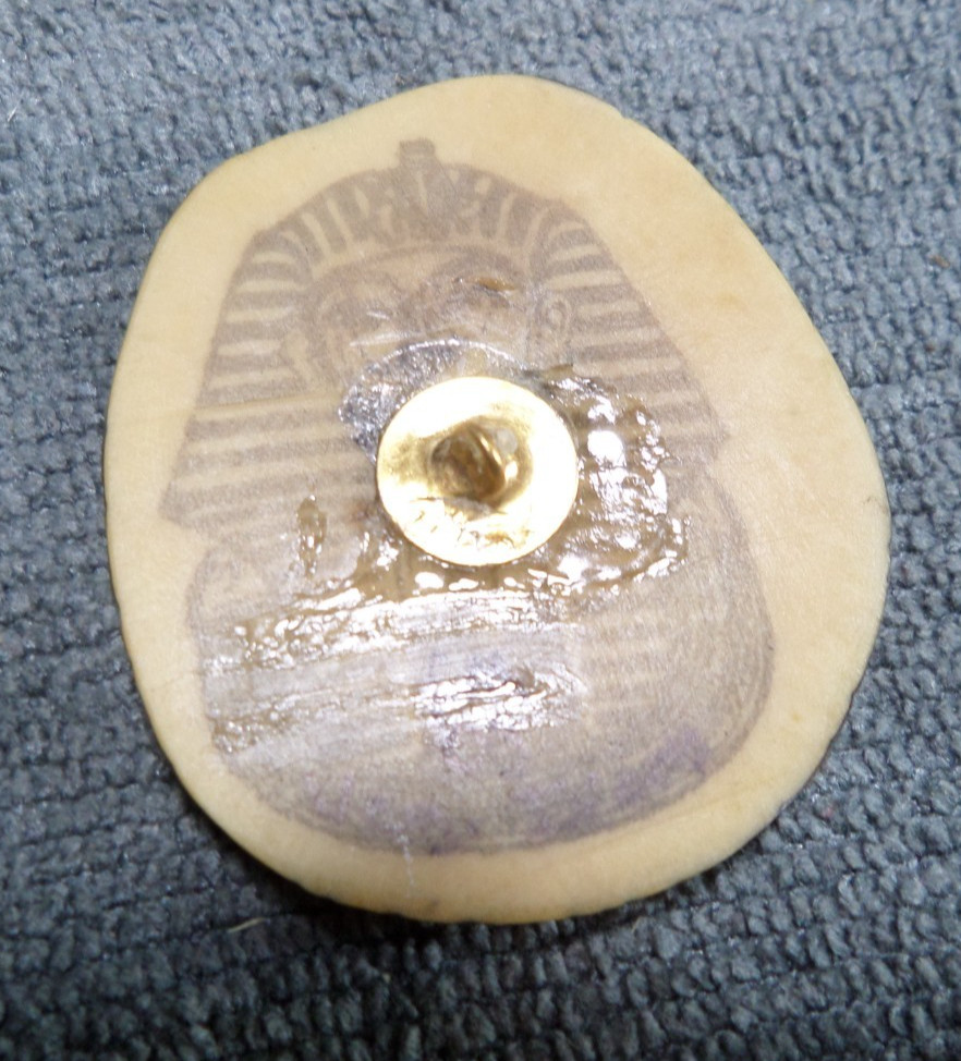 Vintage Artisan Button Egypytian King