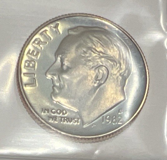 1982 Proof Set Sky Blue Toning