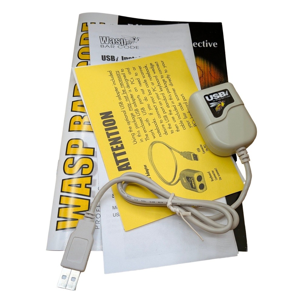 Wasp Bar Code USBi Keyboard Wedge to USB Interface Adapter Dual PS2 Mini-DIN 6