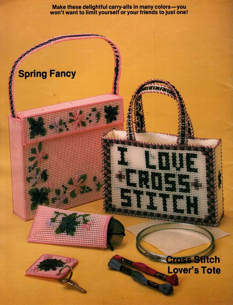 Plaid 7523 TOTES & PURSES Plastic Canvas Pattern Leaflet