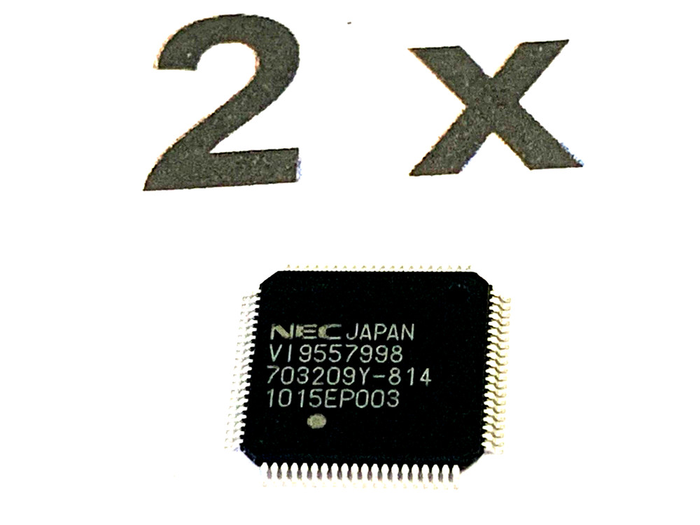 UPD703209YGK-814 9EU-A, NEC / RENESAS, 32-Bit, Microcontroller 80-pin, 2 Pack