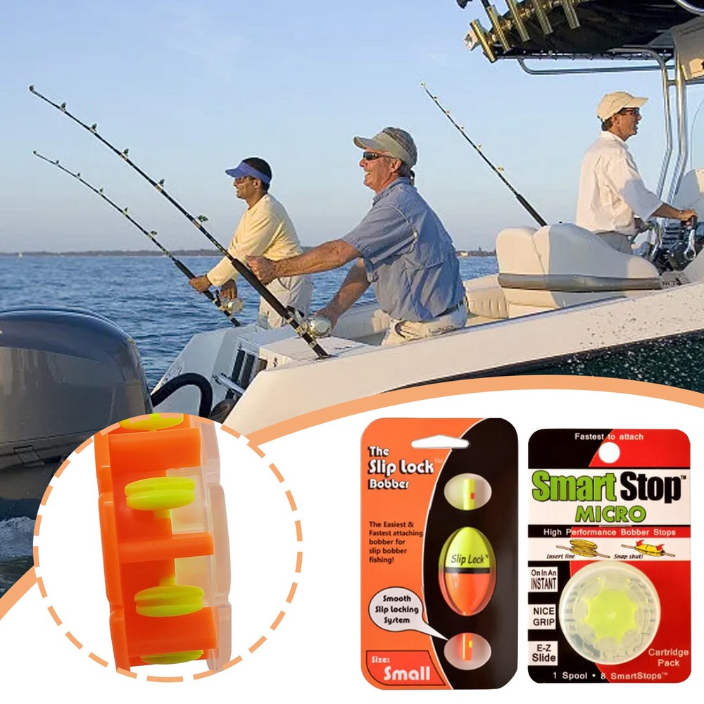 Smart Slip Lock Bobber and Smart Stop Micro Bobber Stop Combo Pack Includes Tool