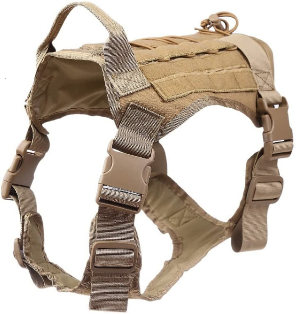 Tactical Dog Harness for Medium & Large Dogs No-Pull Adjustable Vest w Handle