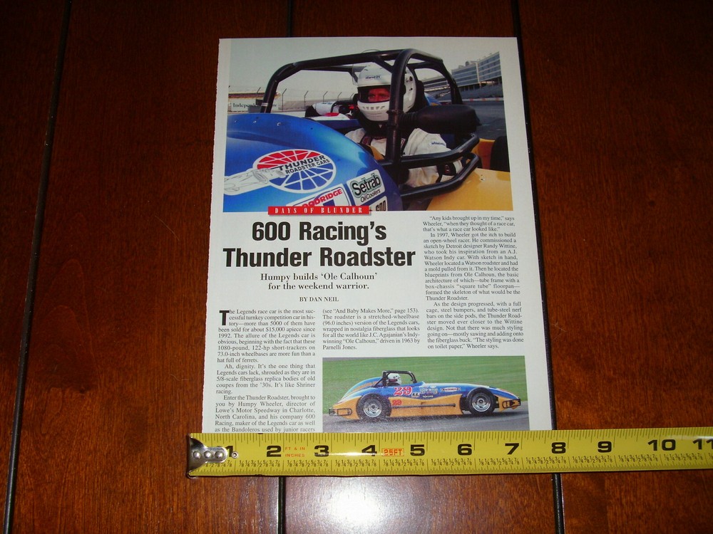 THUNDER ROADSTER ORIGINAL 2002 ARTICLE