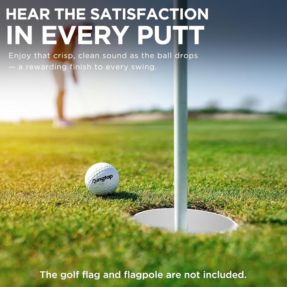 Foldable Golf Hole Cups with Drainage - Perfect for Practice Greens - 2 Count