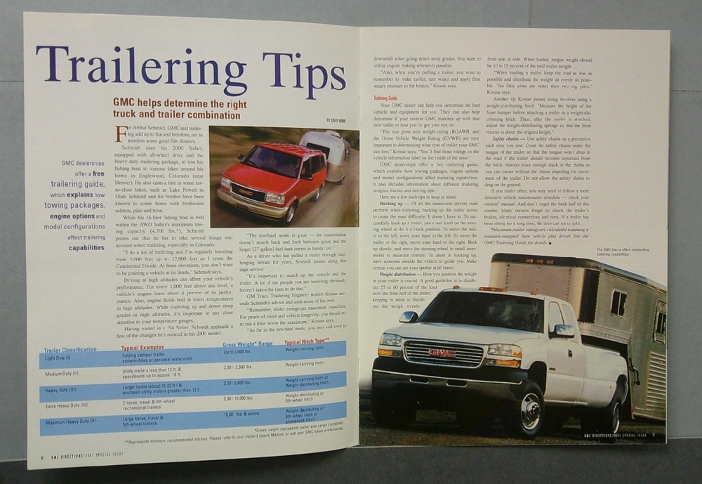 2001 GMC Sales Catalog