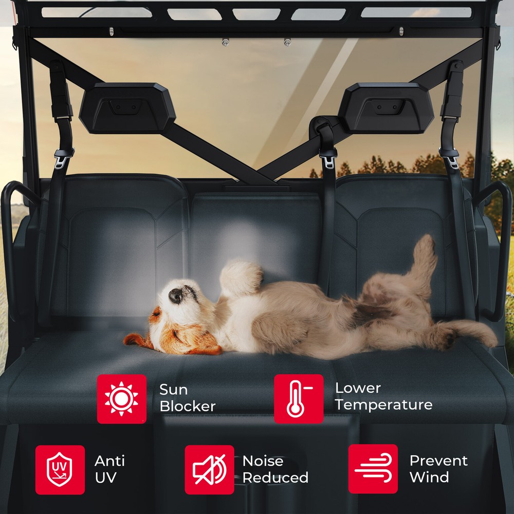 UTV Front + Rear Windshield for Polaris Ranger XP 900 /XP 1000 /Crew 2017-2025