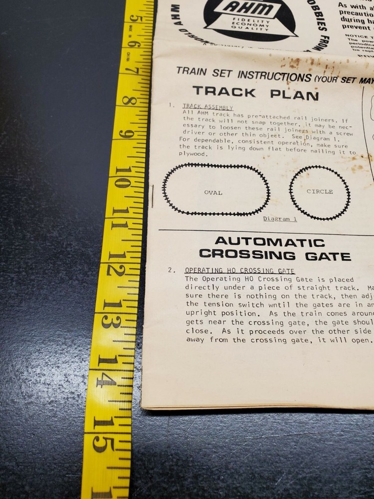 AHM Train Set Instructions & Catalog - 1973 - Vintage
