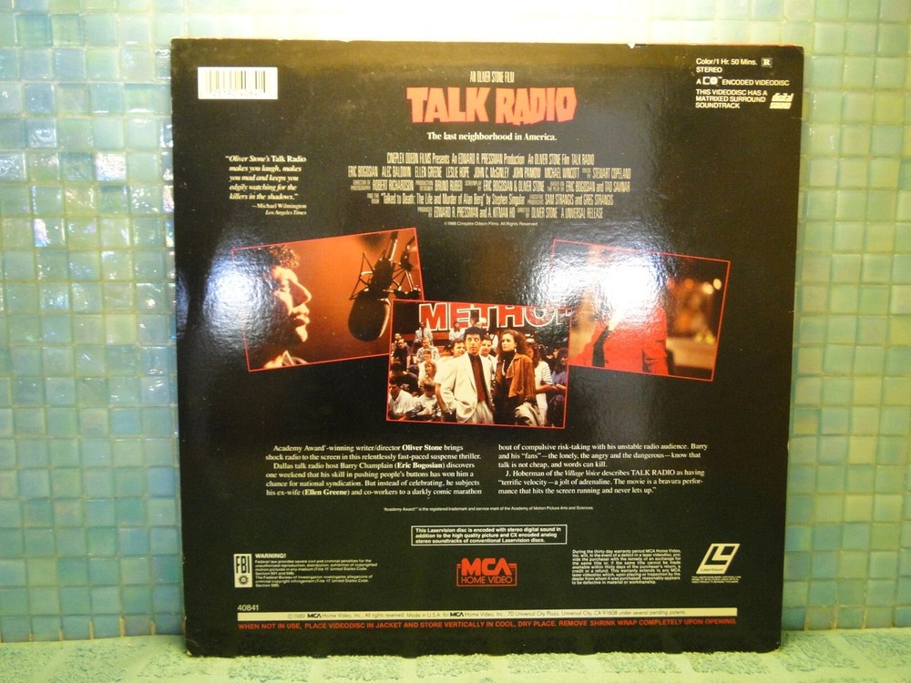 Talk Radio Laserdisc -EXTRA LDs SHIP FREE