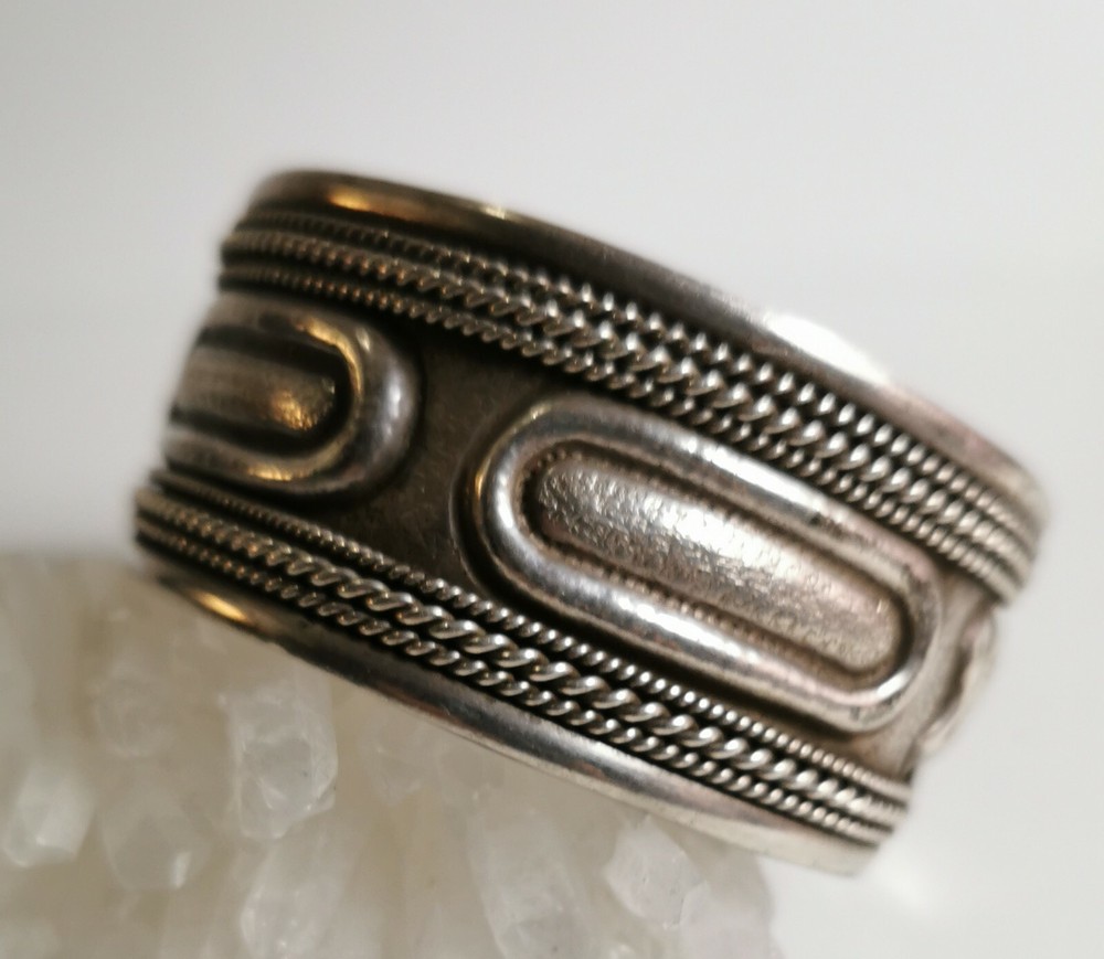 Bangle Silver 925 Width 3.2cm Handmade