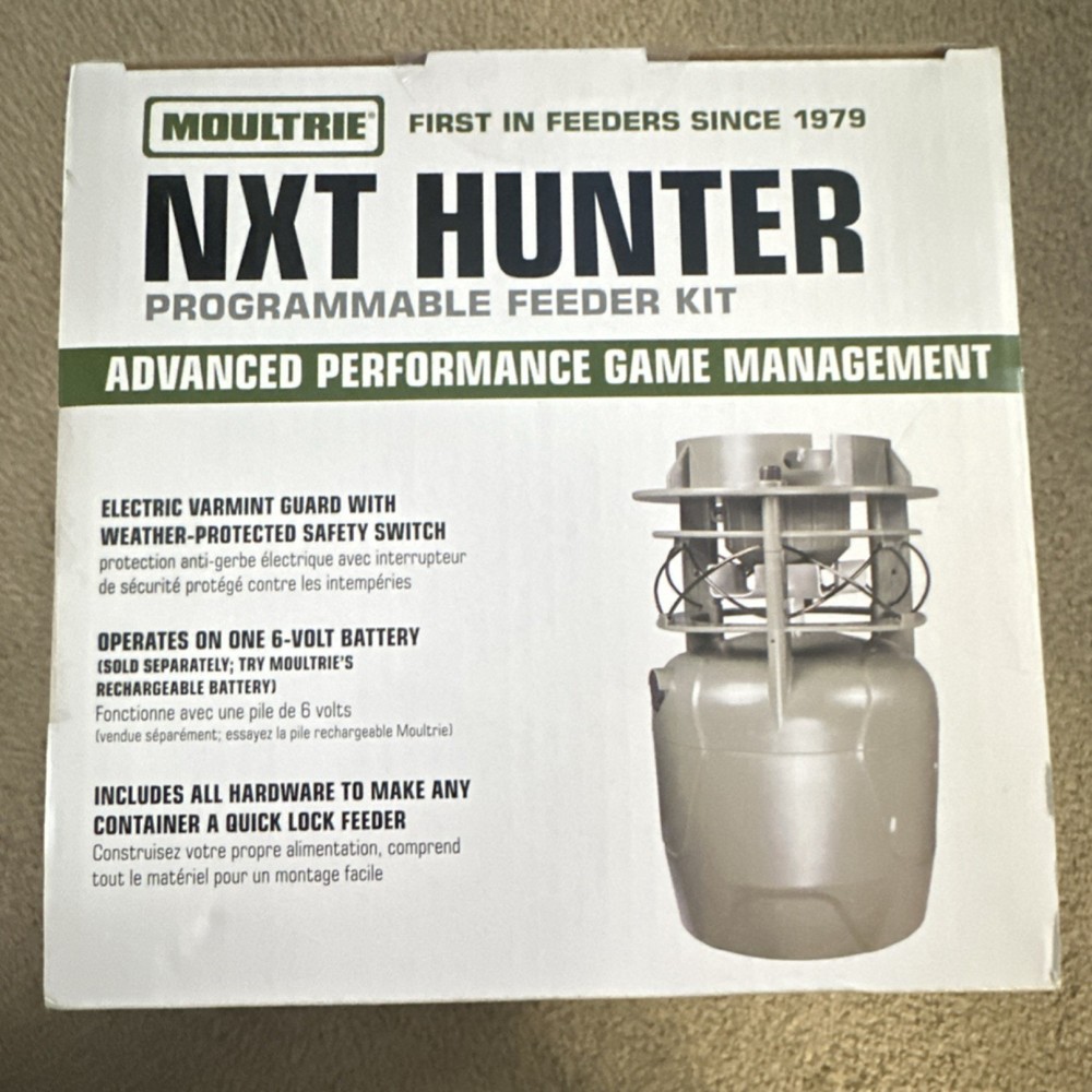 Moultrie NXT Hunter Programmable Feeder Kit Electric Varmint Guard Deer