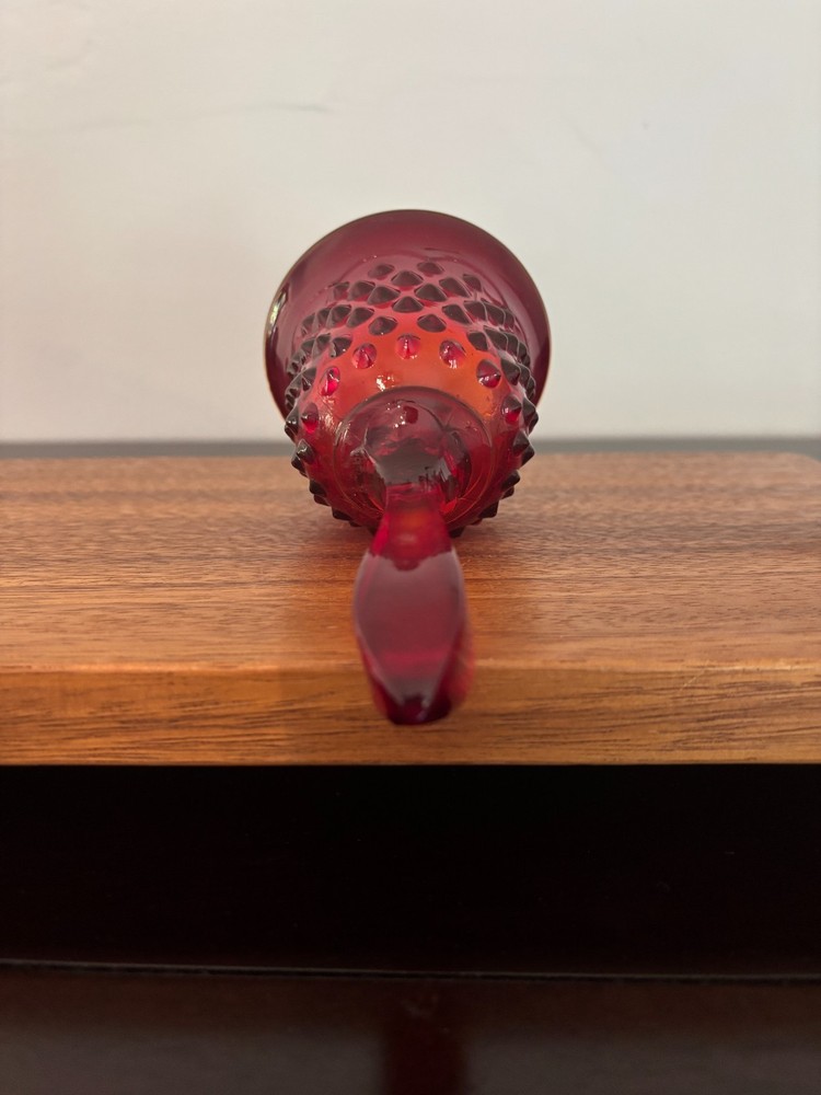 Fenton Ruby Red Glass Hobnail Dinner Bell