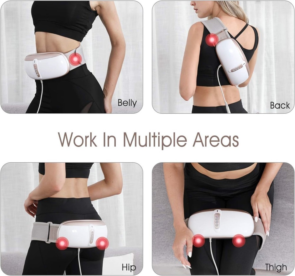 Rose Gold Slimming Belt with Vibration Massage & Adjustable Modes