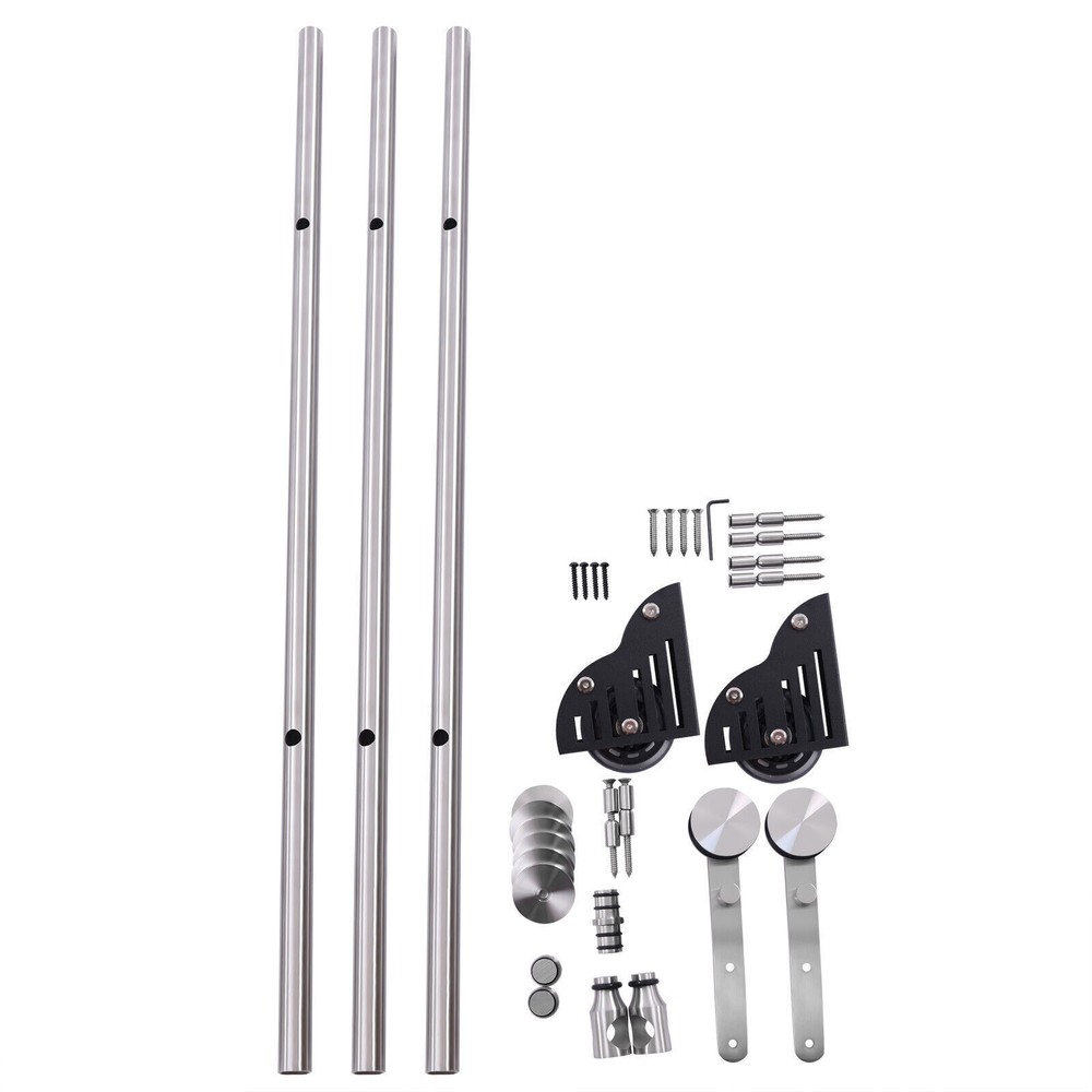 10 ft Stainless Rolling Ladder Hardware Rolling Library Ladder Track Rust-proof