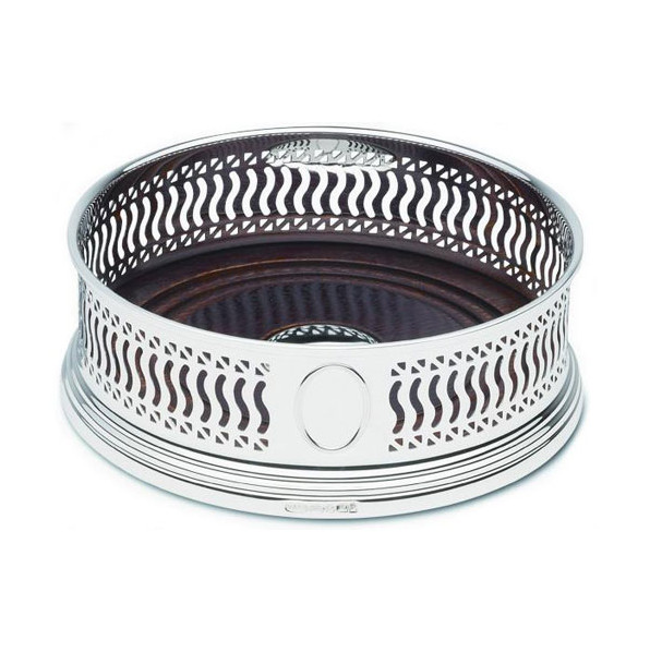 BROADWAY & Co - Solid Silver - Wine Bottle / Decanter Pierced COASTER - 5"